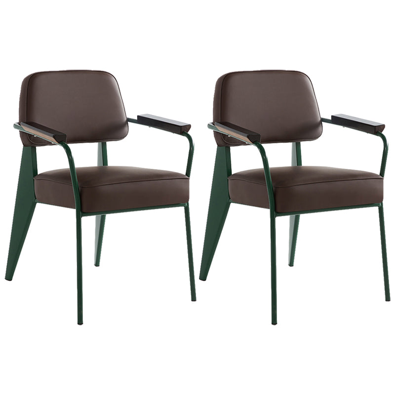 Silla de comedor de estilo industrial sillones abiertos tapizados con patas de metal