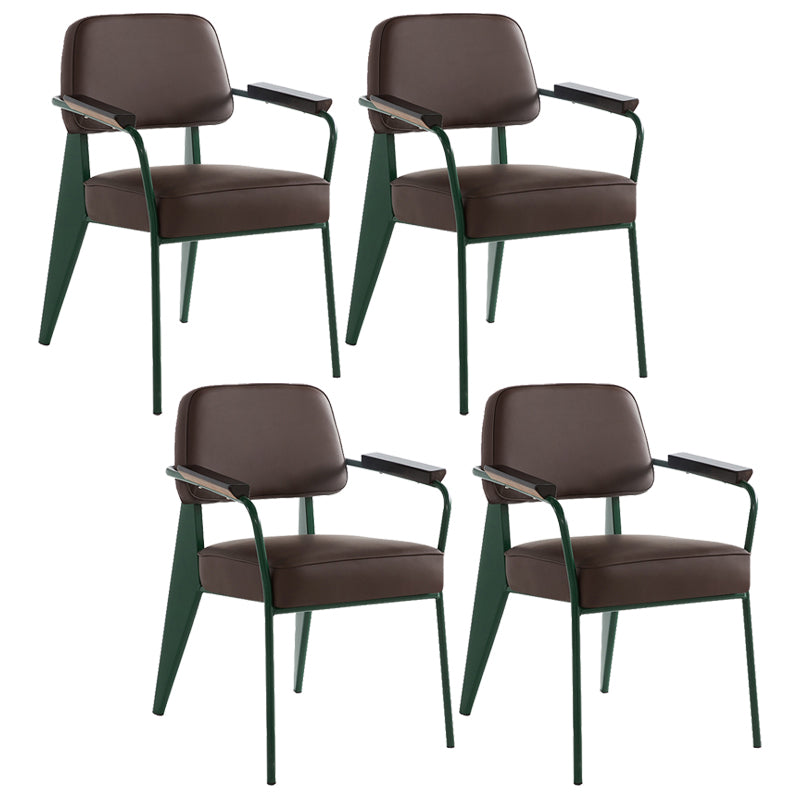 Silla de comedor de estilo industrial sillones abiertos tapizados con patas de metal