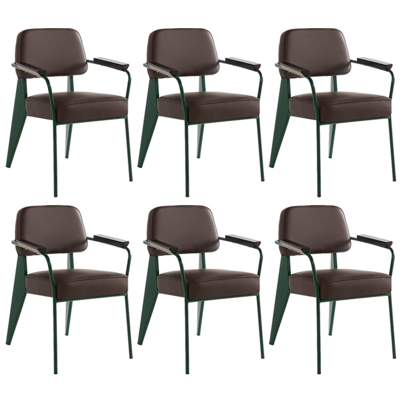 Silla de comedor de estilo industrial sillones abiertos tapizados con patas de metal
