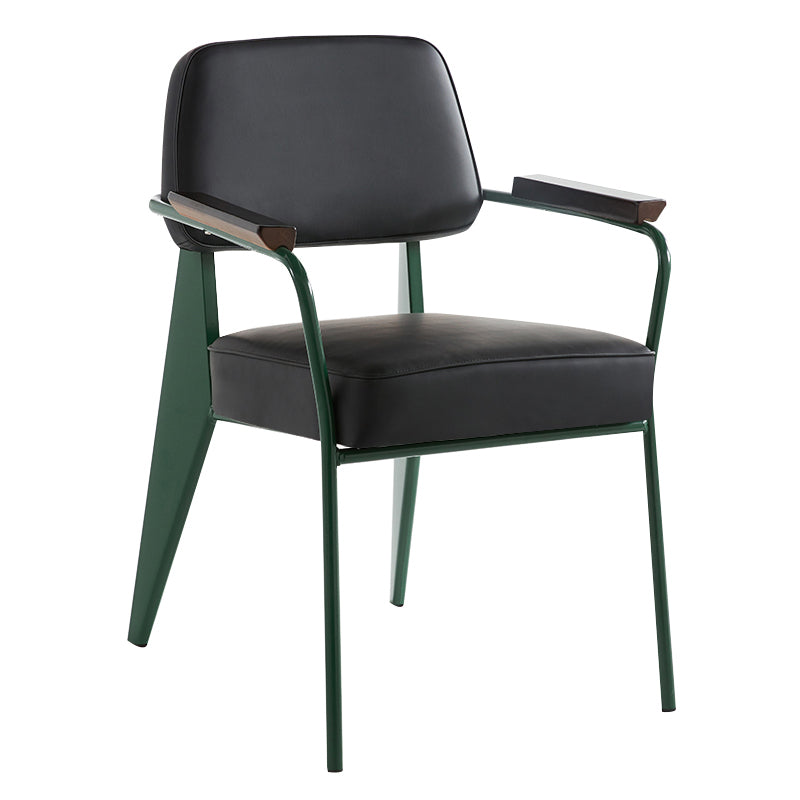 Silla de comedor de estilo industrial sillones abiertos tapizados con patas de metal