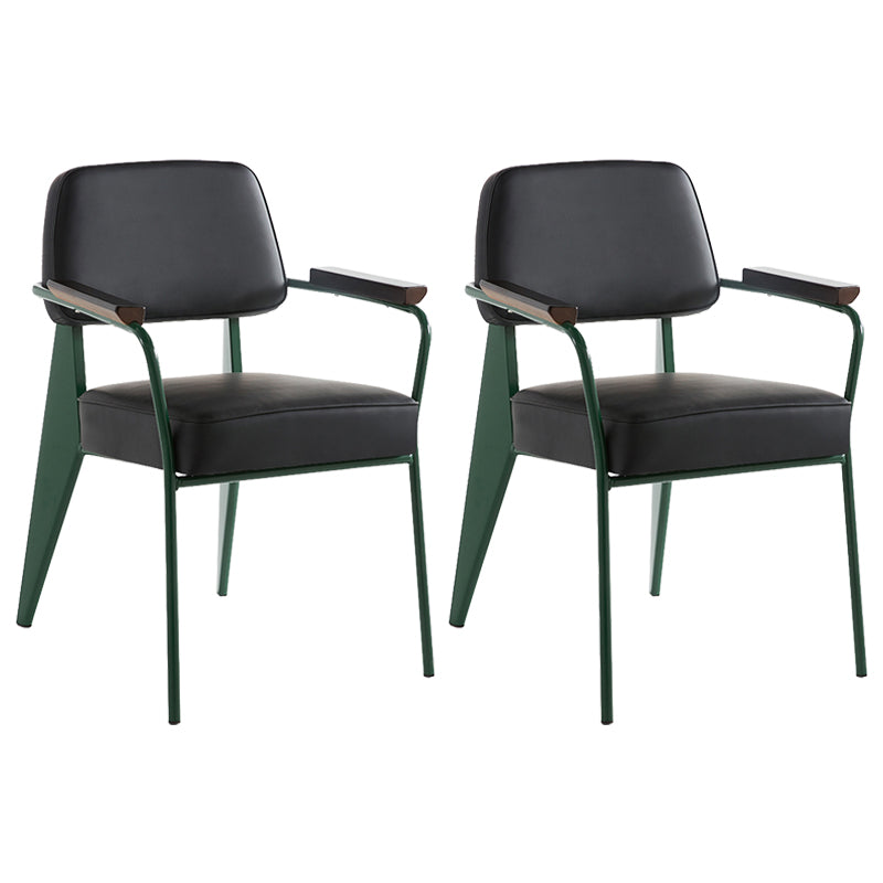 Silla de comedor de estilo industrial sillones abiertos tapizados con patas de metal