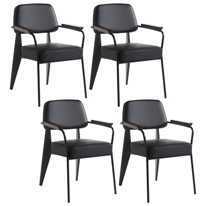Silla de comedor de estilo industrial sillones abiertos tapizados con patas de metal