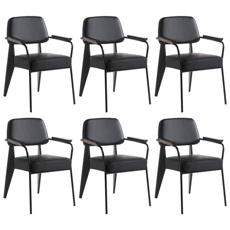 Silla de comedor de estilo industrial sillones abiertos tapizados con patas de metal