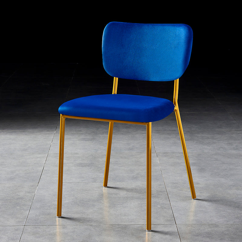 Scandinavian Style Metal Chair Set Kitchen Open Back Stackable Side Chairs