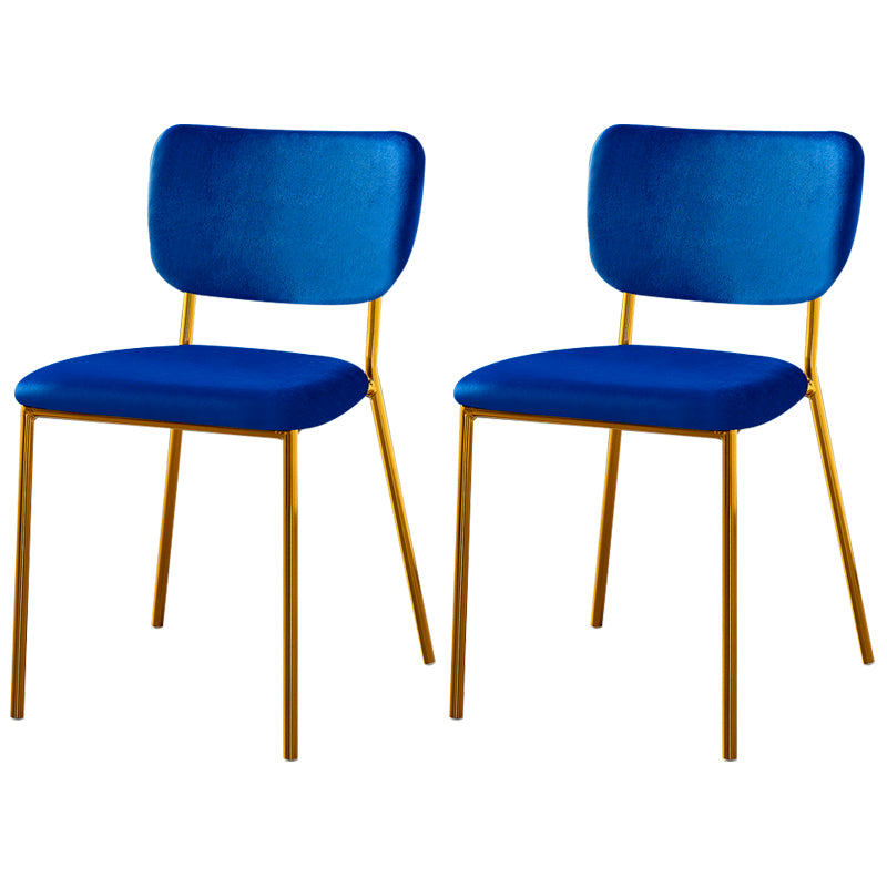 Scandinavian Style Metal Chair Set Kitchen Open Back Stackable Side Chairs