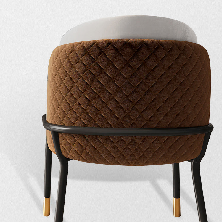 Scandinavische stijl gestoffeerde zijstoelen stevige rugarmloze eetkamerstoelen voor thuis