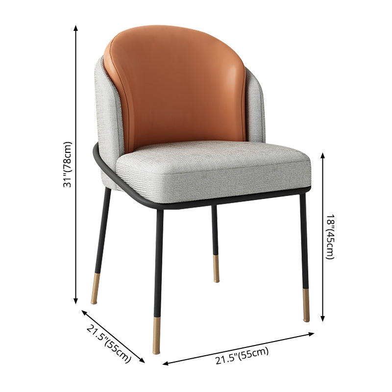 Scandinavische stijl gestoffeerde zijstoelen stevige rugarmloze eetkamerstoelen voor thuis