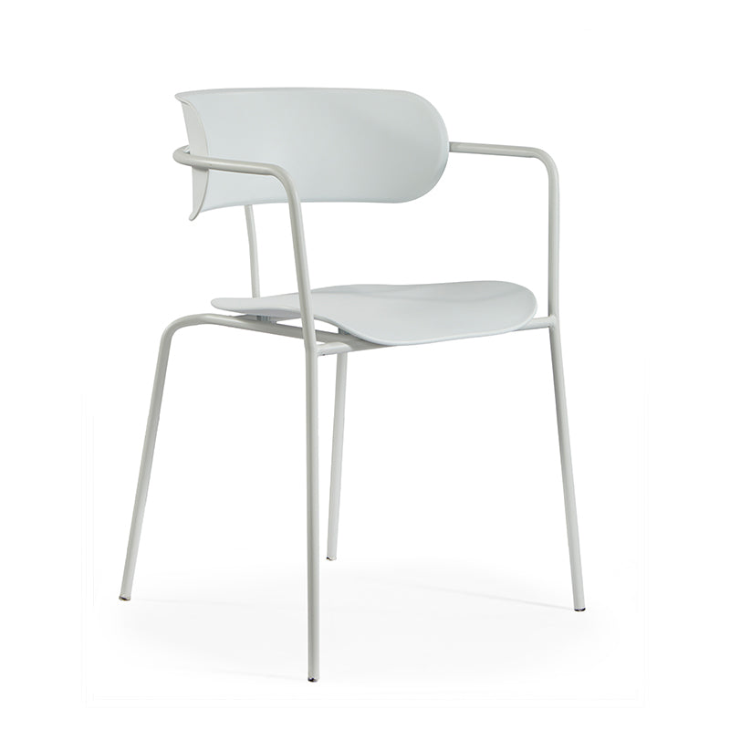 Chaises de salle à manger contemporaines en métal, fauteuil latéral à dossier ouvert pour usage domestique
