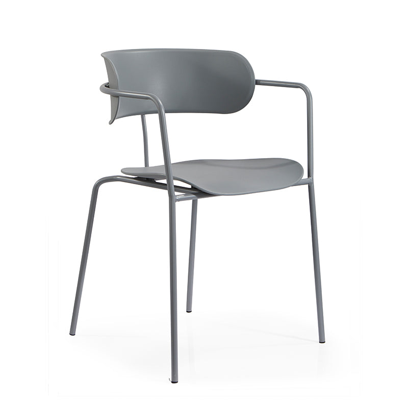 Chaises de salle à manger contemporaines en métal, fauteuil latéral à dossier ouvert pour usage domestique