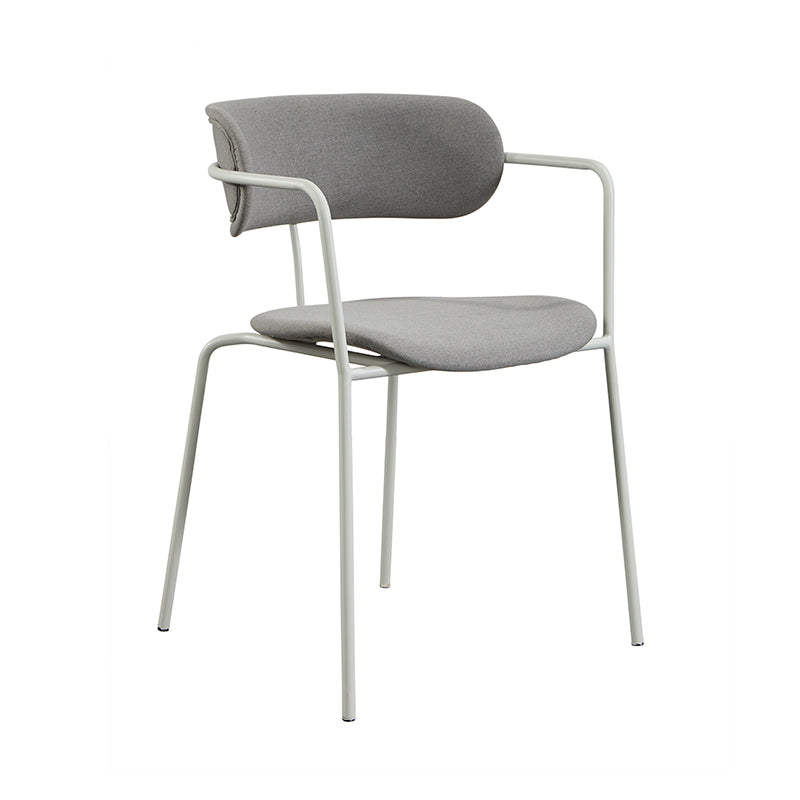 Chaises de salle à manger contemporaines en métal, fauteuil latéral à dossier ouvert pour usage domestique