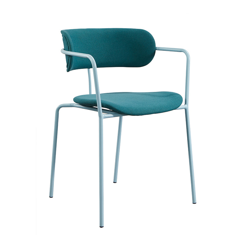 Chaises de salle à manger contemporaines en métal, fauteuil latéral à dossier ouvert pour usage domestique