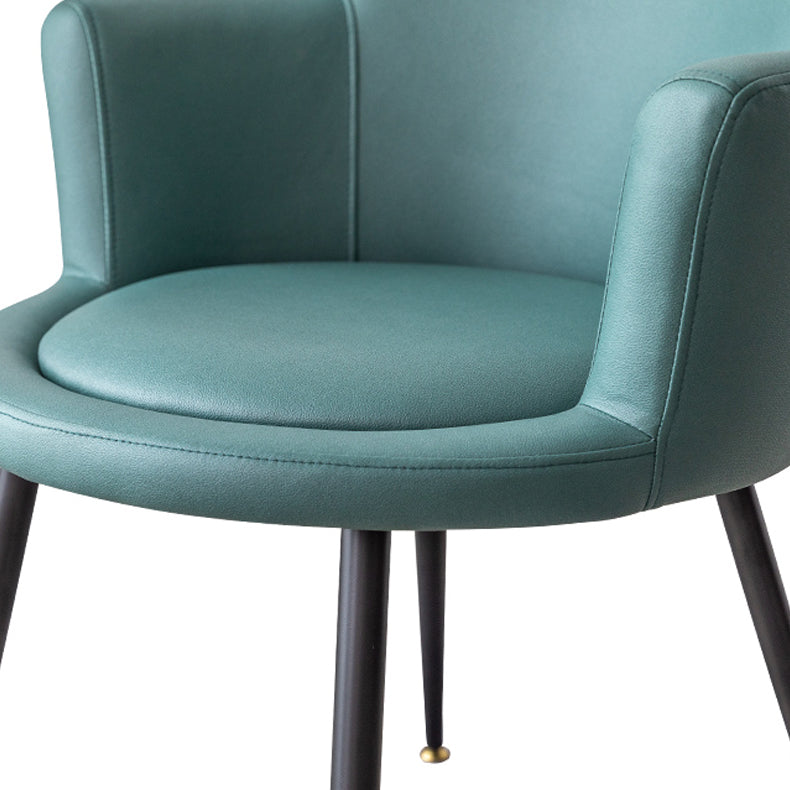 Chaise latérale simple rembourrée de style contemporain, chaise de salle à manger à bras arrière solide