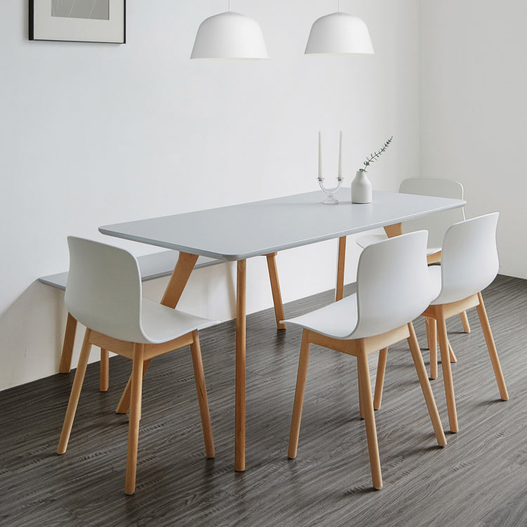 Chaises latérales arrière solides de salle à manger de cuisine de chaise en bois de hêtre de style moderne