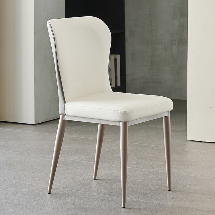 Silla de comedor de metal estilo moderno Sillas laterales sin brazos con respaldo (juego de 2)