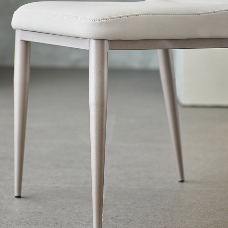 Silla de comedor de metal estilo moderno Sillas laterales sin brazos con respaldo (juego de 2)