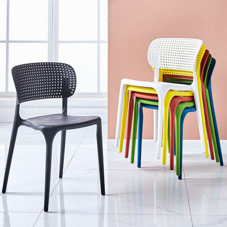 Moderne indoor-outdoor plastic dineren fauteuilse home open achterkant van de kandidaat aan de achterkant