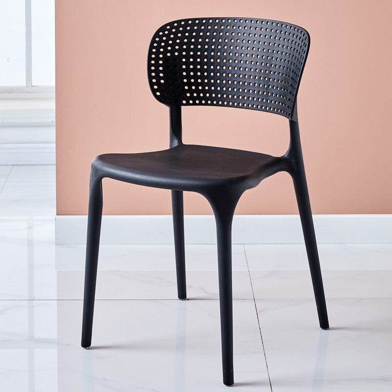 Moderne indoor-outdoor plastic dineren fauteuilse home open achterkant van de kandidaat aan de achterkant