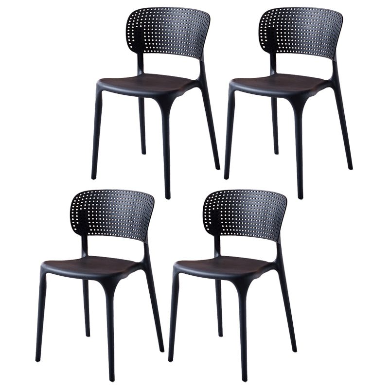 Moderne indoor-outdoor plastic dineren fauteuilse home open achterkant van de kandidaat aan de achterkant