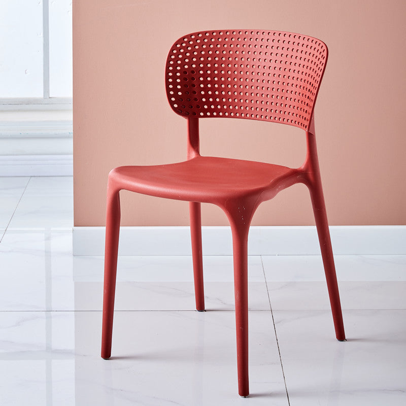 Moderne indoor-outdoor plastic dineren fauteuilse home open achterkant van de kandidaat aan de achterkant