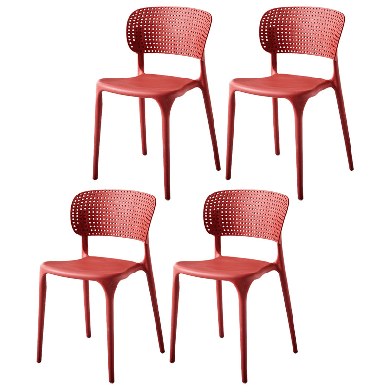 Moderne indoor-outdoor plastic dineren fauteuilse home open achterkant van de kandidaat aan de achterkant