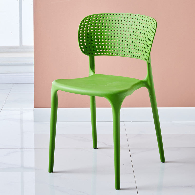 Moderne indoor-outdoor plastic dineren fauteuilse home open achterkant van de kandidaat aan de achterkant
