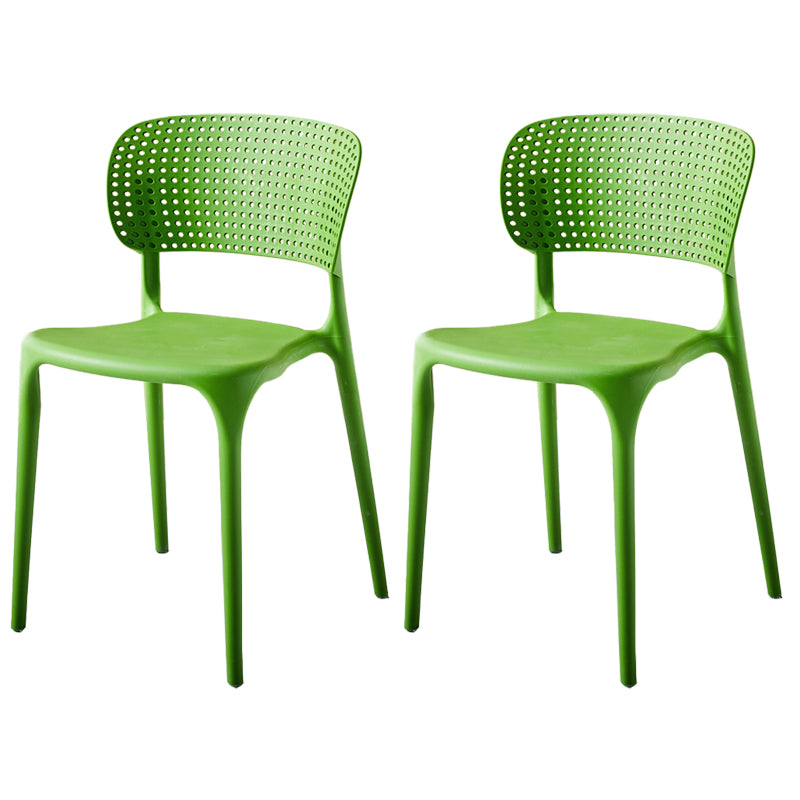 Moderne indoor-outdoor plastic dineren fauteuilse home open achterkant van de kandidaat aan de achterkant