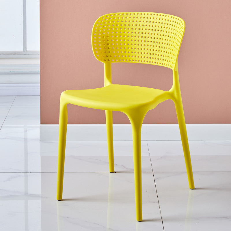 Moderne indoor-outdoor plastic dineren fauteuilse home open achterkant van de kandidaat aan de achterkant