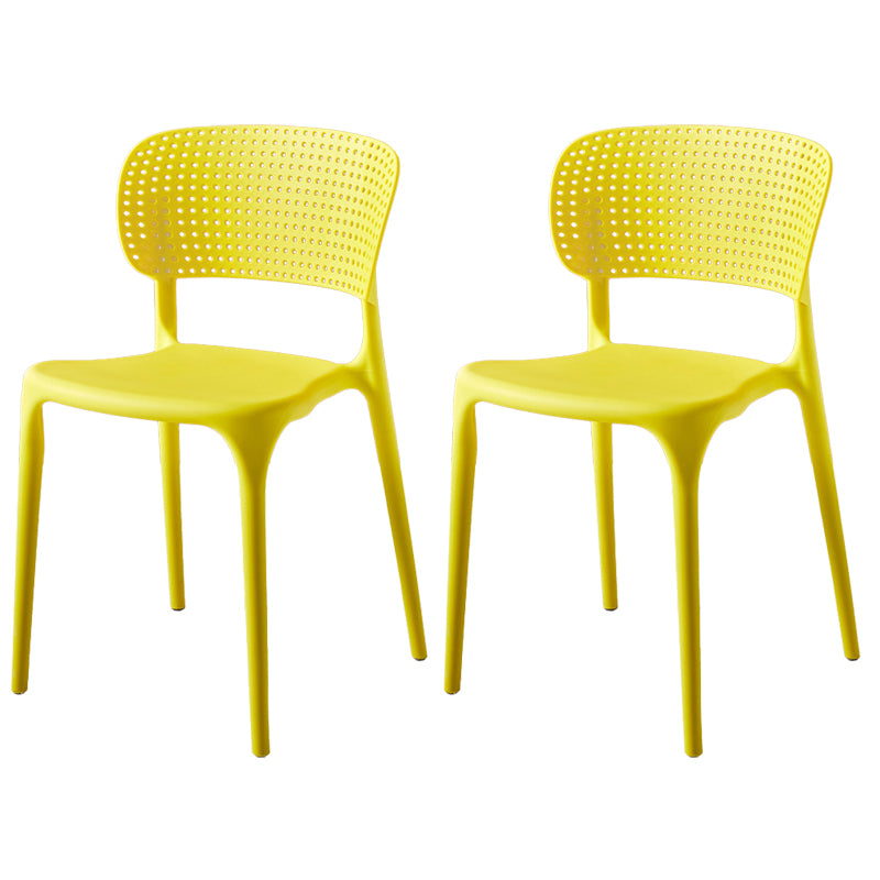 Moderne indoor-outdoor plastic dineren fauteuilse home open achterkant van de kandidaat aan de achterkant