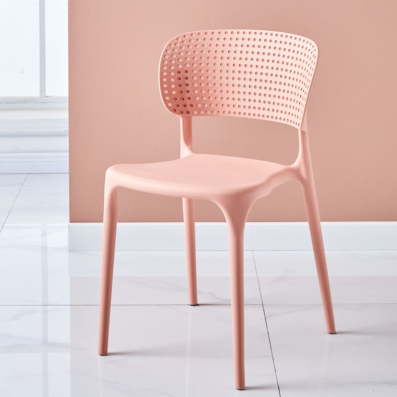 Moderne indoor-outdoor plastic dineren fauteuilse home open achterkant van de kandidaat aan de achterkant