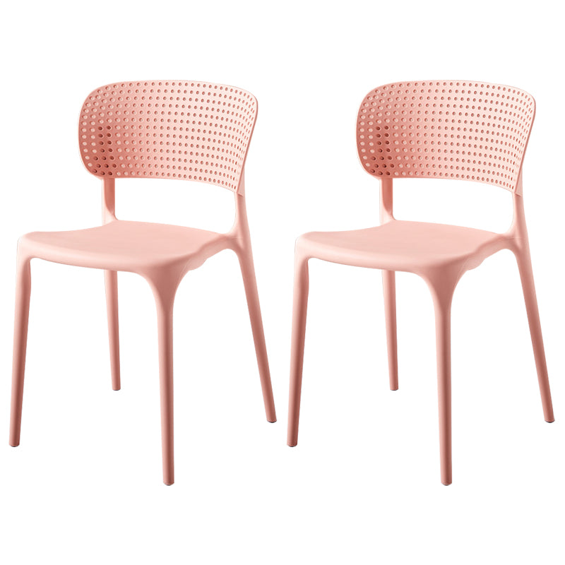 Moderne indoor-outdoor plastic dineren fauteuilse home open achterkant van de kandidaat aan de achterkant