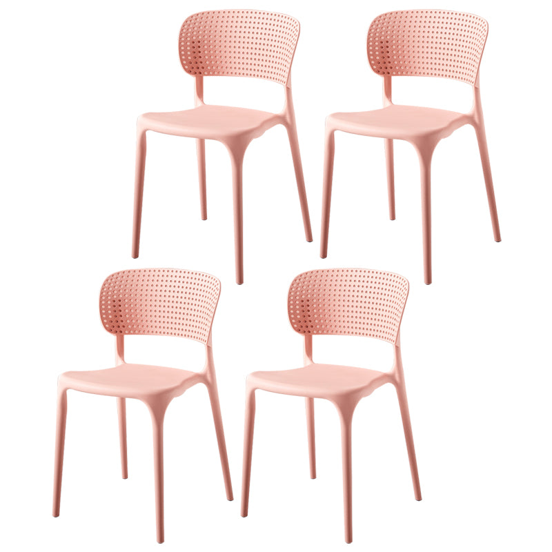 Moderne indoor-outdoor plastic dineren fauteuilse home open achterkant van de kandidaat aan de achterkant