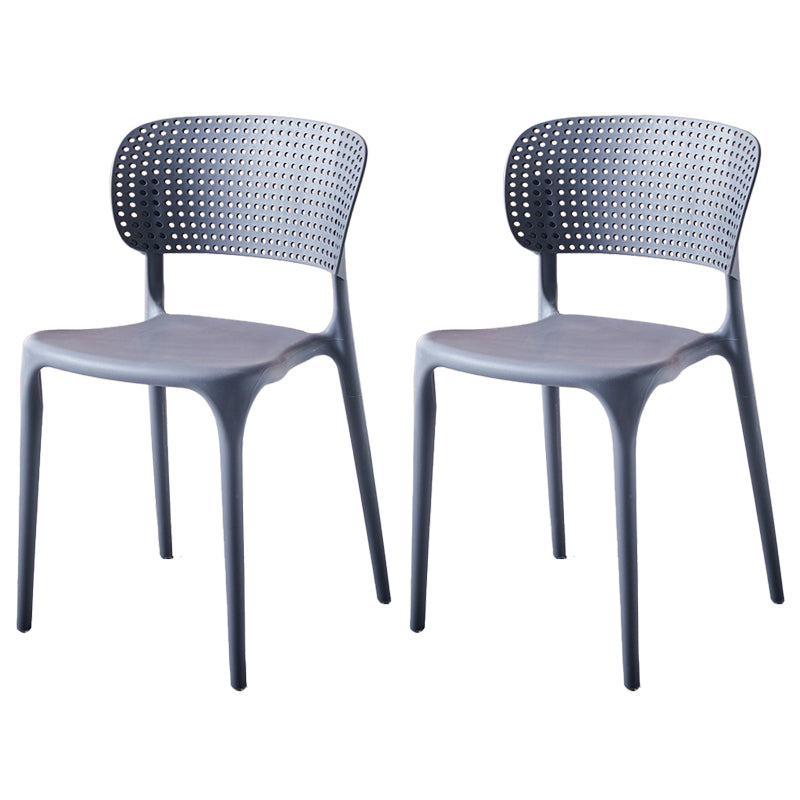 Moderne indoor-outdoor plastic dineren fauteuilse home open achterkant van de kandidaat aan de achterkant