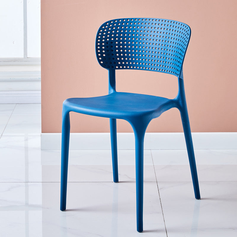 Moderne indoor-outdoor plastic dineren fauteuilse home open achterkant van de kandidaat aan de achterkant