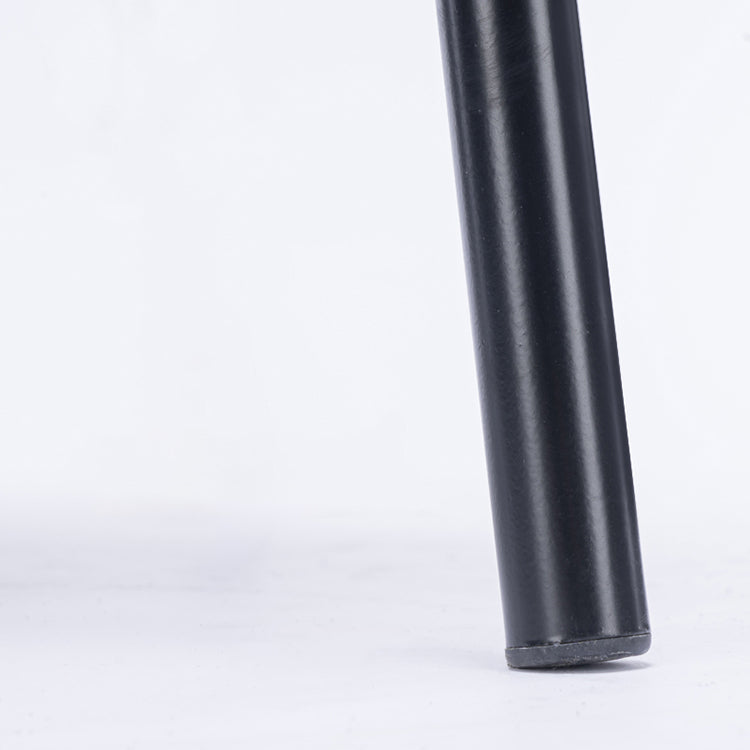 Sillas de comedor sin brazos con respaldo abierto, sillas laterales tapizadas con patas de metal