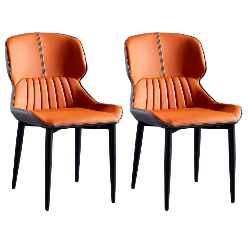 Sillas de comedor de metal de estilo moderno, sillones orejeros para cocina