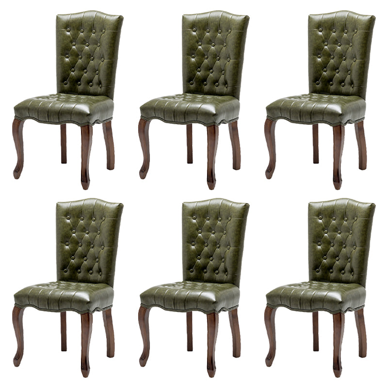 Le cuir d'unité centrale de chaises de salle à manger sans bras de pays français a tapissé dinant des chaises latérales