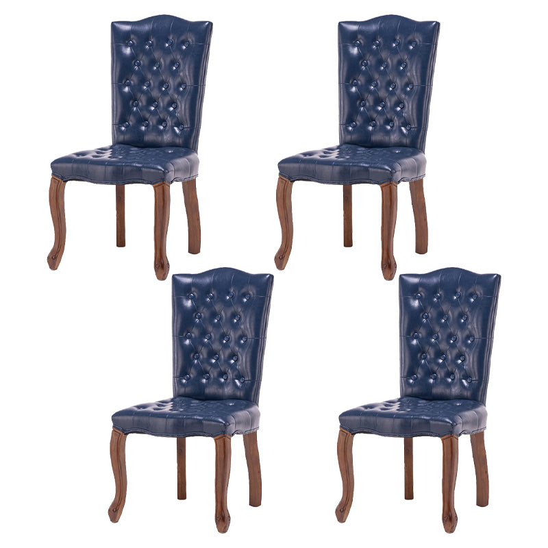 Le cuir d'unité centrale de chaises de salle à manger sans bras de pays français a tapissé dinant des chaises latérales