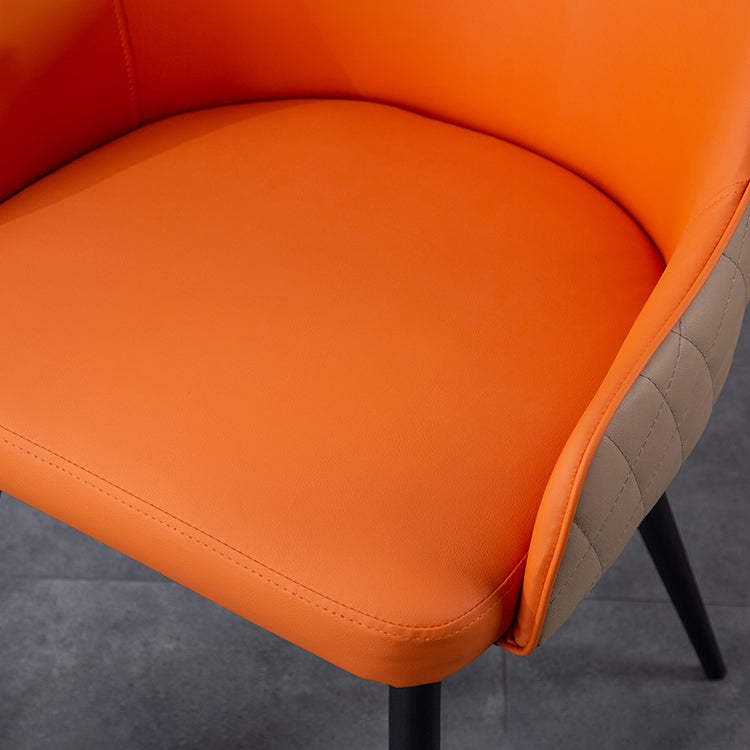Chaises de salle à manger contemporaines en métal, chaises de salle à manger en Faux cuir pour usage domestique