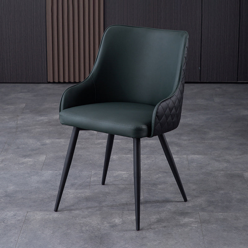 Chaises de salle à manger contemporaines en métal, chaises de salle à manger en Faux cuir pour usage domestique