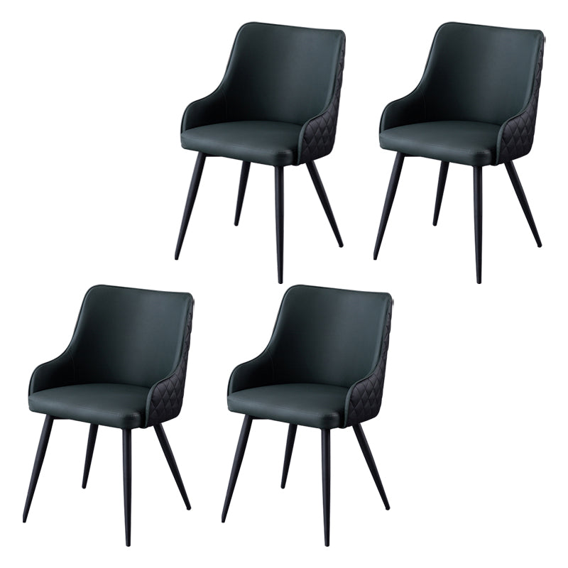 Chaises de salle à manger contemporaines en métal, chaises de salle à manger en Faux cuir pour usage domestique