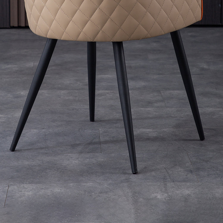 Chaises de salle à manger contemporaines en métal, chaises de salle à manger en Faux cuir pour usage domestique