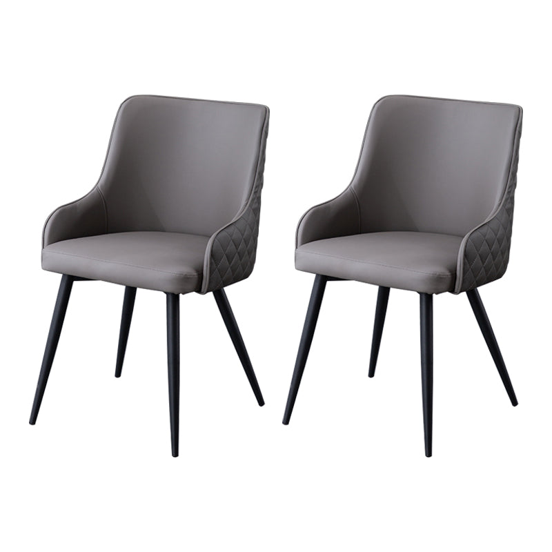 Chaises de salle à manger contemporaines en métal, chaises de salle à manger en Faux cuir pour usage domestique