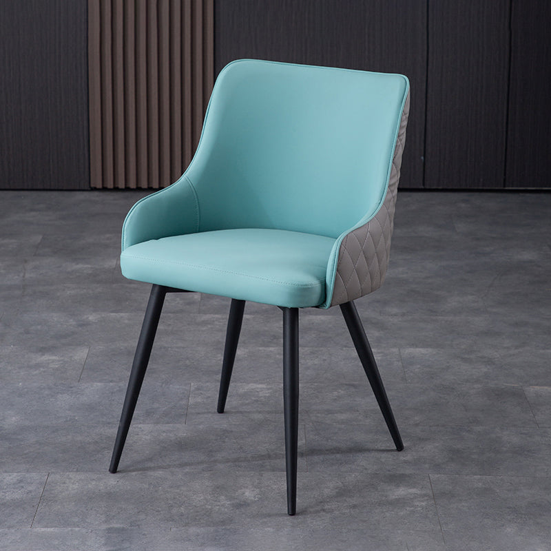 Chaises de salle à manger contemporaines en métal, chaises de salle à manger en Faux cuir pour usage domestique