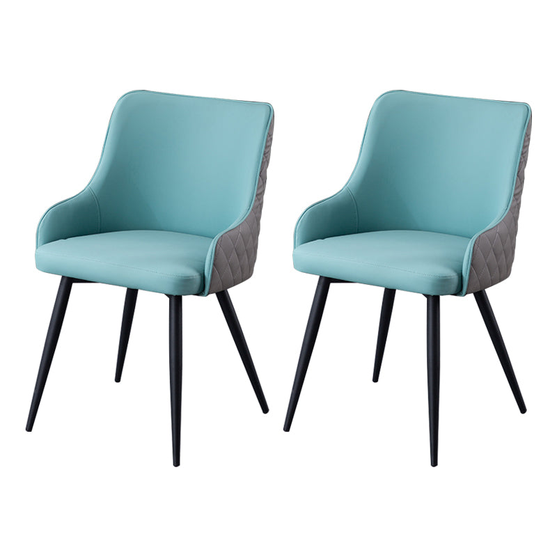 Chaises de salle à manger contemporaines en métal, chaises de salle à manger en Faux cuir pour usage domestique