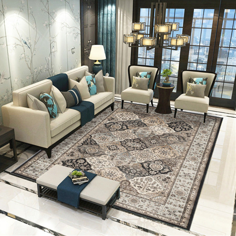 Dunkelroter Teppich gemischtes Graphenteppich nicht rutschfestem Teppich Waschbar Teppich für Wohnzimmer