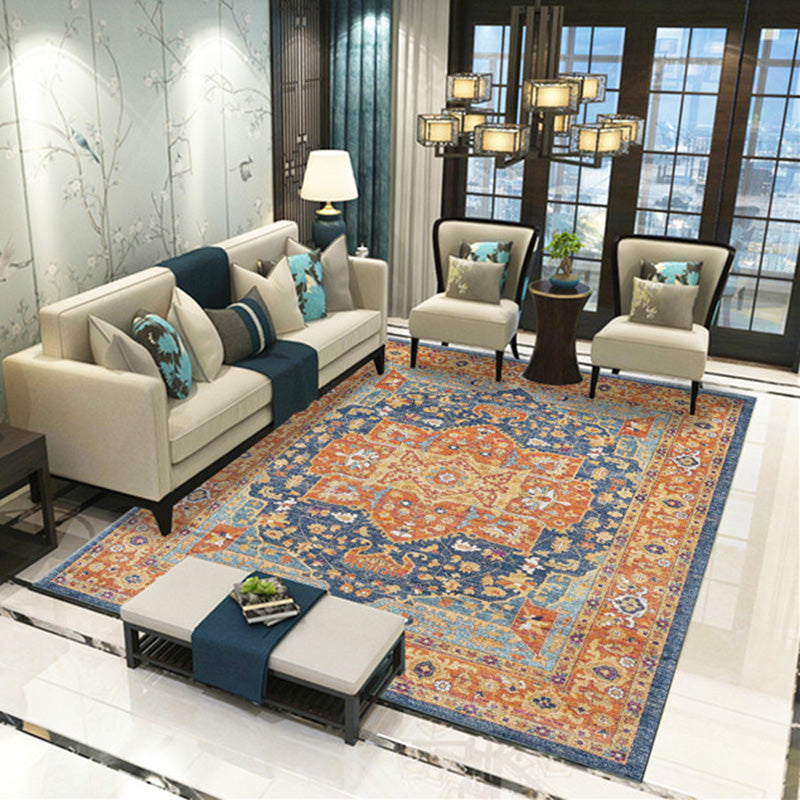 Dunkelroter Teppich gemischtes Graphenteppich nicht rutschfestem Teppich Waschbar Teppich für Wohnzimmer