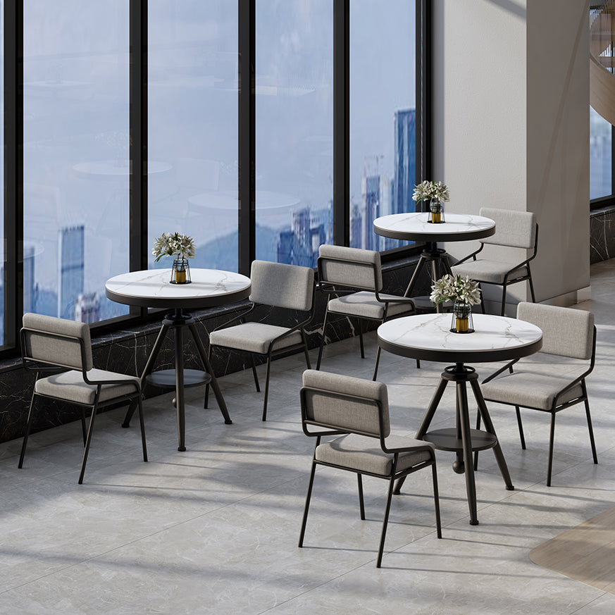 Moderner Stil Home Sintered Stone Esstisch runden Form Tisch mit einzelnen Sockelbasis