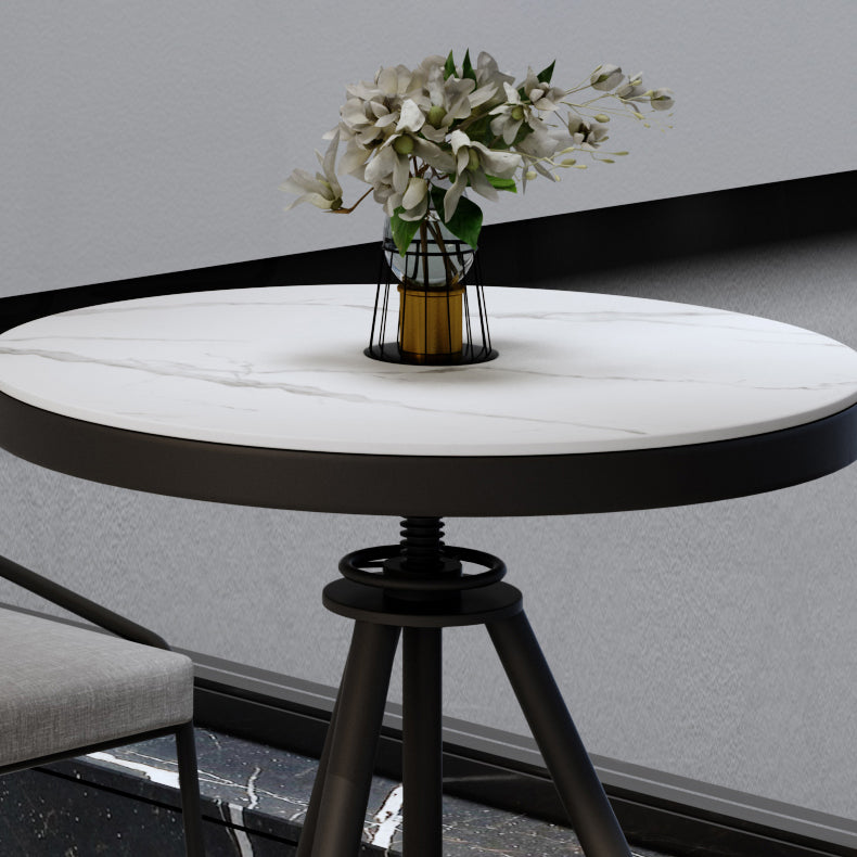 Moderner Stil Home Sintered Stone Esstisch runden Form Tisch mit einzelnen Sockelbasis