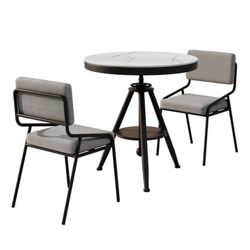 Moderner Stil Home Sintered Stone Esstisch runden Form Tisch mit einzelnen Sockelbasis
