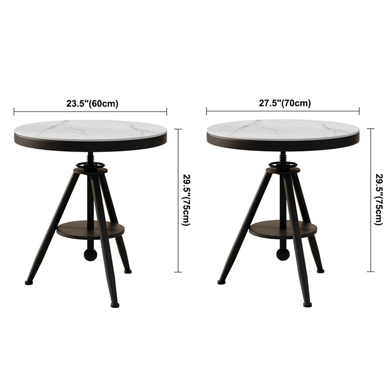 Moderner Stil Home Sintered Stone Esstisch runden Form Tisch mit einzelnen Sockelbasis